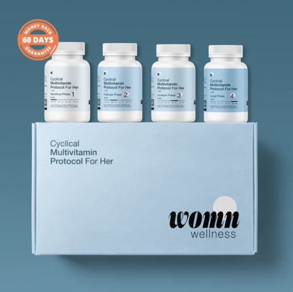WOMN Cyclical Multivitamin supplement facts phases